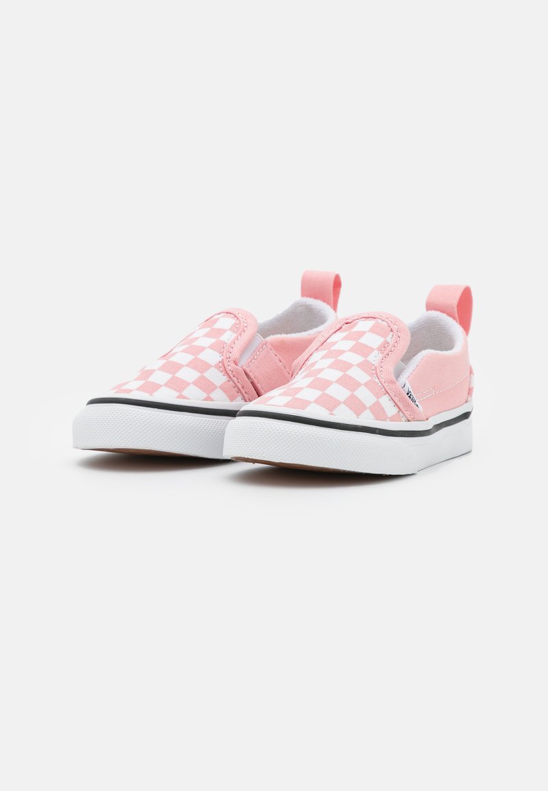 pink vans checkerboard slip on uk