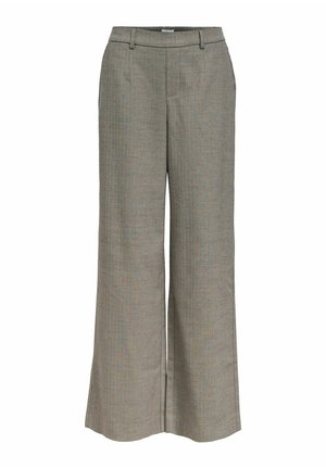 Object, OBJLISA WIDE PANT AOP NOOS - Pantalon classique - grey