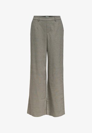 Object, OBJLISA WIDE PANT AOP NOOS - Trousers - grey