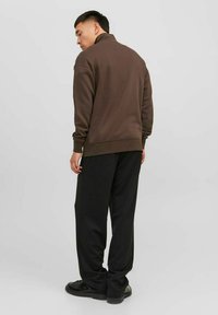 Jack & Jones JORVESTERBRO QUARTER ZIP - Felpa - chocolate brown
