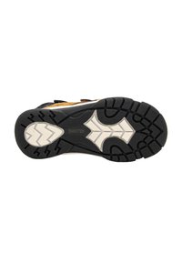 Suola in gomma nera con accenti bianchi, texture antiscivolo. Presenta un motivo a zigzag e il logo "BARTEK" impresso.