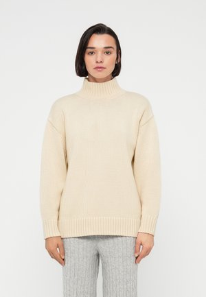 MOCK NECK - Pullover - beige