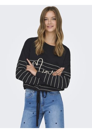 SIGNE LIFE LS TEXT DETAI ONECK CC - Jersey de punto - black