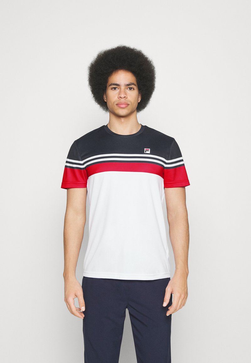 Fila MALTE Sports Tshirt white/red/white Zalando.co.uk