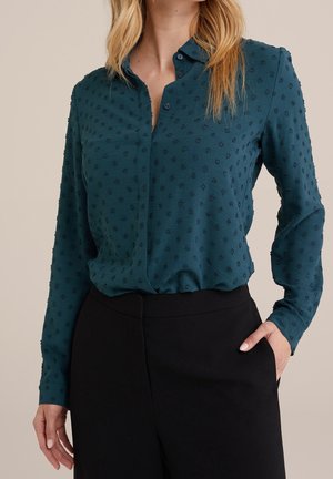 Button-down blouse - selvage denim