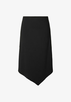 Pieces, MIDIROCK PCMELLY MW - Falda acampanada - black