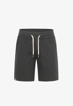 Hallid halli puuvillased lühikesed püksid, elastse vöökoha, kreemika paela ja väikese pruunist logoga plaadi alumises vasakus servas. Ükslane tekstuur.