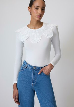 SNAPPED WITH COLLAR - Blůza - ecru