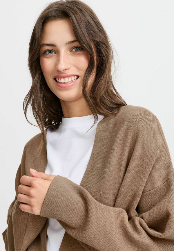 BYMIRAN - Cardigan - sepia tint3