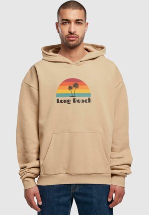 Merchcode LONG BEACH ULTRA HEAVY - Hoodie - unionbeige
