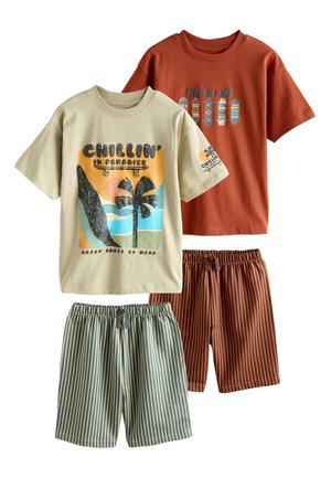 Next, REGULAR FIT - SHORTS PYJAMAS 2 PACK  . - Pidžaamad - rust red  ecru skater