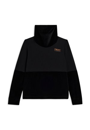 CON FONDO E COLLO ALTO - Felpa - black