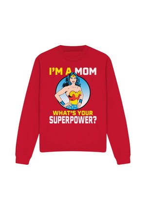 Cotton Soul, WONDER WOMAN WONDER WOMAN MOTHER'S DAY WHAT'S YOUR SUPERPOWER - Sweatshirt - red