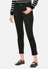 WITH ZIPPER - Kavbojke slim fit - black
