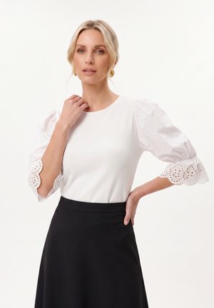 Anna Field by Zalando, POPLIN SLEEVE - Βασικό μπλουζάκι - white