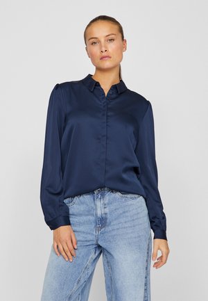 VILA, VIELLETTE - Button-down blouse - navy