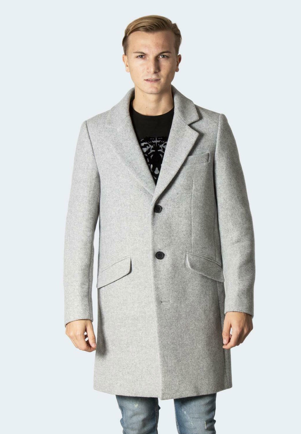 light grey coat