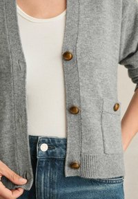 Reiss MILA BUTTON - Kofta - silver/grey