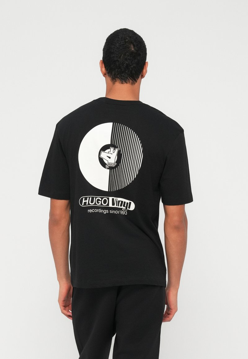 Boss T-shirt print zwart