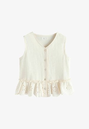 Next, REGULAR FIT - BRODERIE PEPLUM WAISTCOAT . - Topp - white