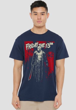 Cotton Soul, FRIDAY THE 13TH/DRIP - T-Shirt print - dark blue