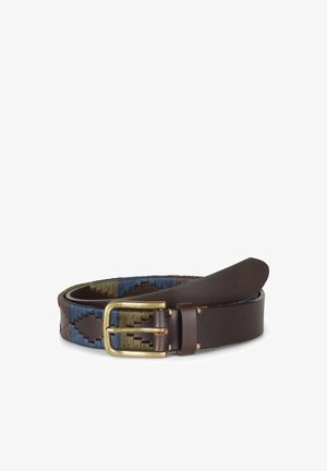 Howard London, HOWARD POLO BELT BROWN / BLUE - Gürtel - brown