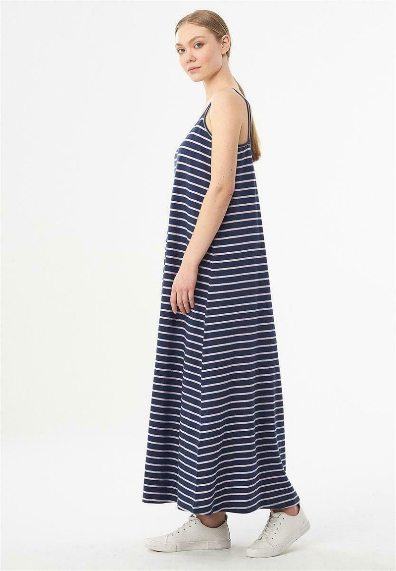 Damen Freizeitkleider | ORGANICATION Maxikleid navy lavender fog/dunkelblau - ZY19165 Damen Freizeitkleider | ORGANICATION Maxikleid navy lavender fog/dunkelblau - ZY19165