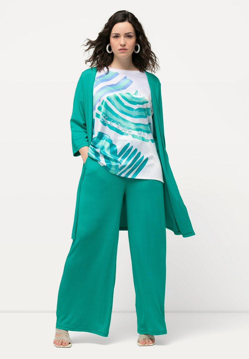 Ulla Popken - LONGLINE - Cardigan - turquoise, Enlarge