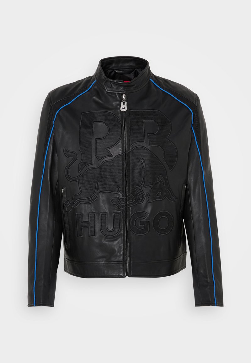 HUGO HUGO X RACING BULLS LOMAKI - Veste en cuir - black/noir - ZALANDO.FR
