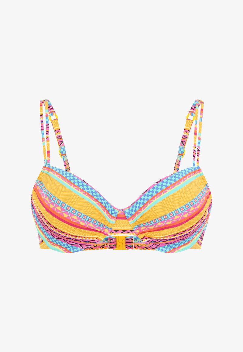 Buffalo Mit Ethno Druck Bikini Top Yellow Light Pink Zalando De