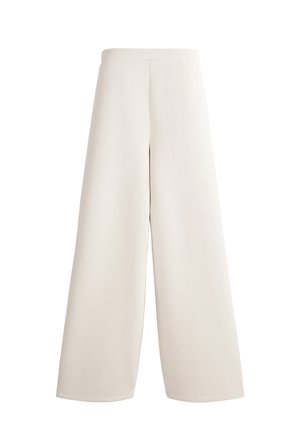 OYSHO SOFT TOUCH STRAIGHT-LEG STRIPED - Trousers - sand