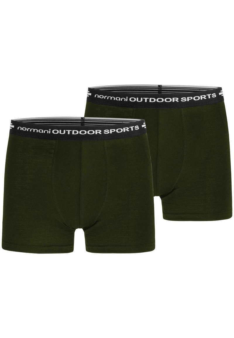 normani Outdoor Sports 2ER PACK MERINO BOXERSHORTS UNTERHOSE FUNKTIONSUNTERWASCHE SPORTHOSE - Boxer Briefs - grün