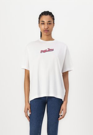 CURVED LOGO TEE - T-shirt print - pure white