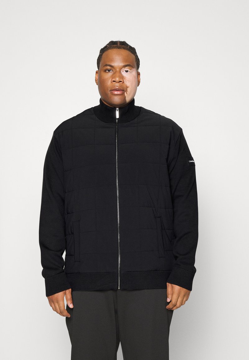 Calvin Klein MIX MEDIA ZIP THROUGH JACKET Light jacket black