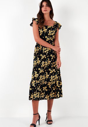 LELA REGULAR FIT - Robe de jour - black yellow