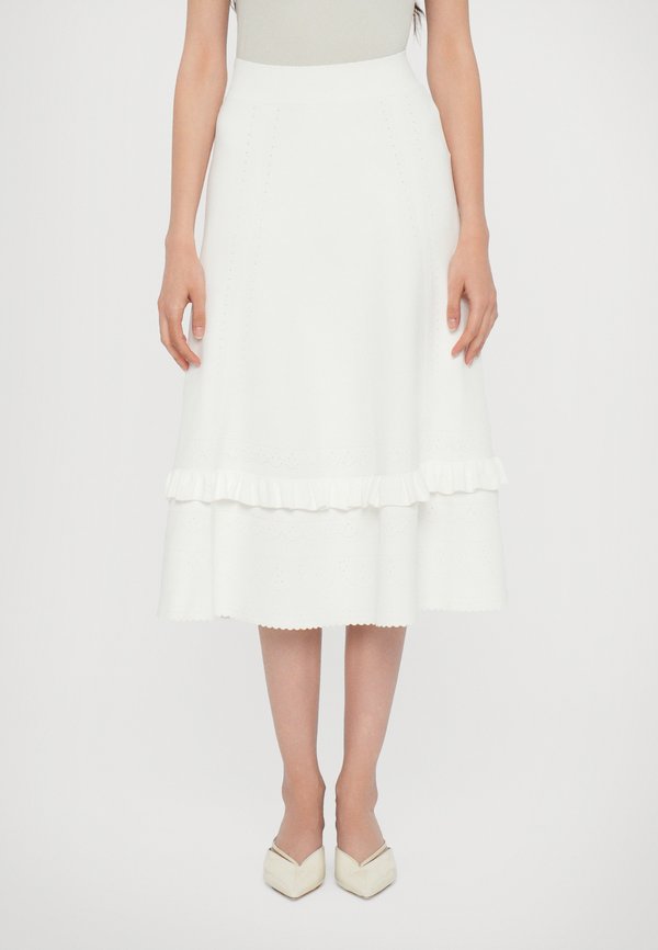 TRIM SKIRT - A-line skirt - cream