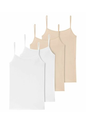 SPAGHETTI 4 PACK - Unterhemd/-shirt - beige  weiß