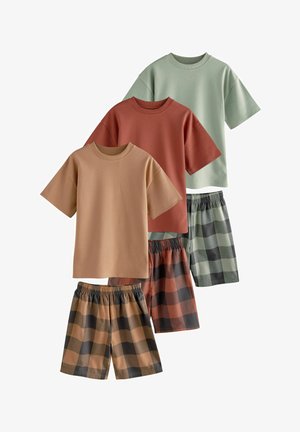 Next, CHECK 3 PACK STANDARD - Nattøj sæt - green orange