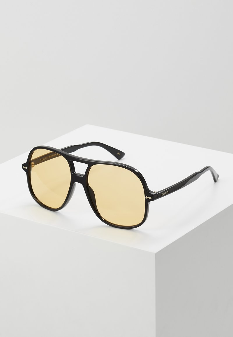 gucci black and yellow sunglasses