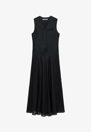 ADOLFO DOMINGUEZ, ADOLFO DOMINGUEZ MIXED-FABRIC VEST DRESS MIXED-FABRIC VEST DRESS - Day dress - black