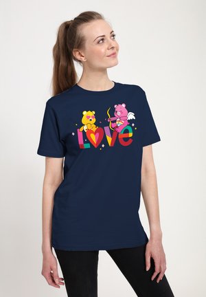 CARE BEARS UNLOCK THE MAGIC VALENTINES LOVE ARROWS - Camiseta estampada - navy blue