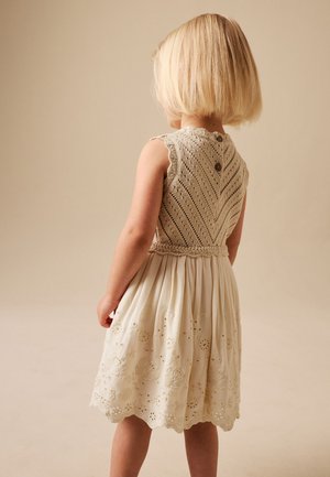 Next, REGULAR FIT - EMBROIDERED POINTELLE DRESS . - Robe de jour - ecru