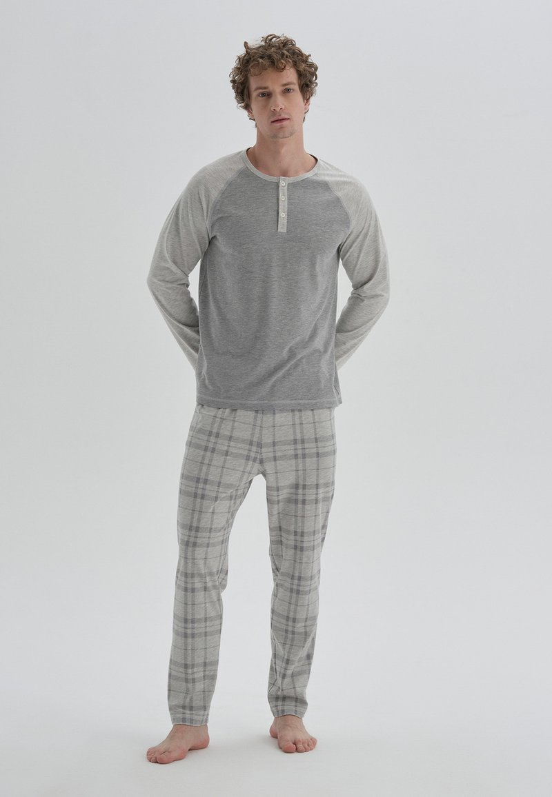 Herren Pyjamas | DAGI Nachtwäsche Set grey/grau - RE60587 Herren Pyjamas | DAGI Nachtwäsche Set grey/grau - RE60587