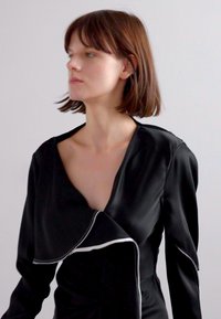 Victoria Beckham GATHERED HEART DETAIL DRESS - Koktélruha / Partiruha - black