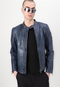 Belstaff OUTLAW - Δερμάτινο μπουφάν - insignia blue