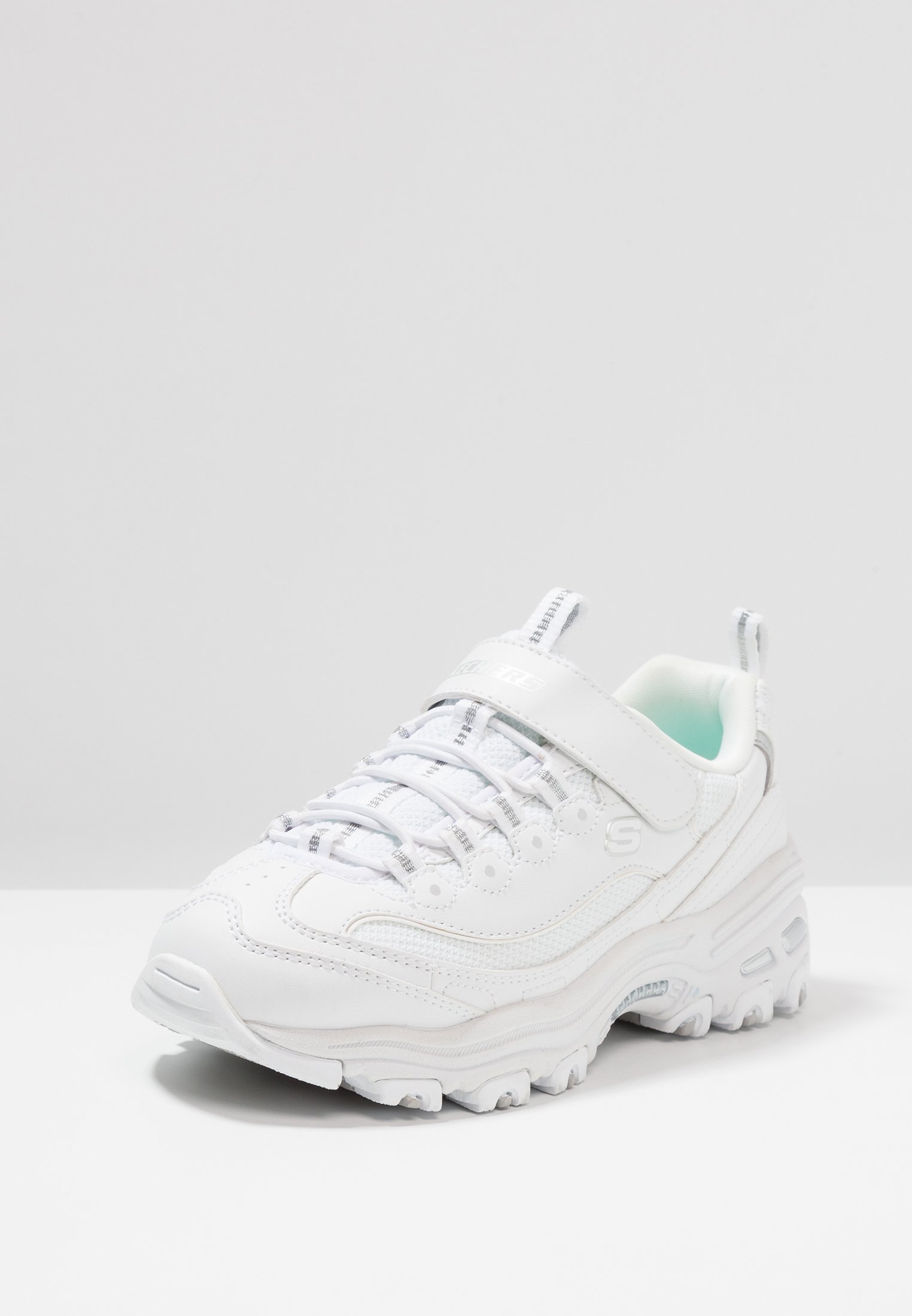 skechers d lite white