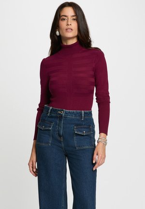 LONG SLEEVE TURTLENECK - Maglione - prune