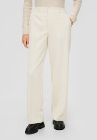 s.Oliver BLACK LABEL WIDE LEG - Broek - natur