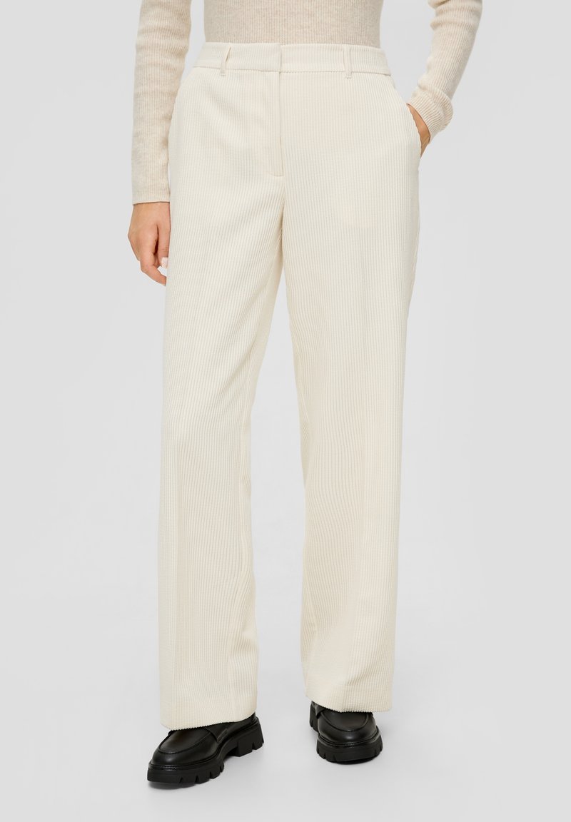 s.Oliver BLACK LABEL WIDE LEG - Broek - natur