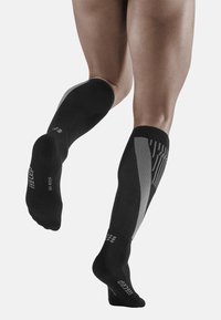CEP COLD WEATHER COMPRESSION SOCKS RUNNING KNEE HIGH MEN - MADE IN GERMANY - Calze sportive - black